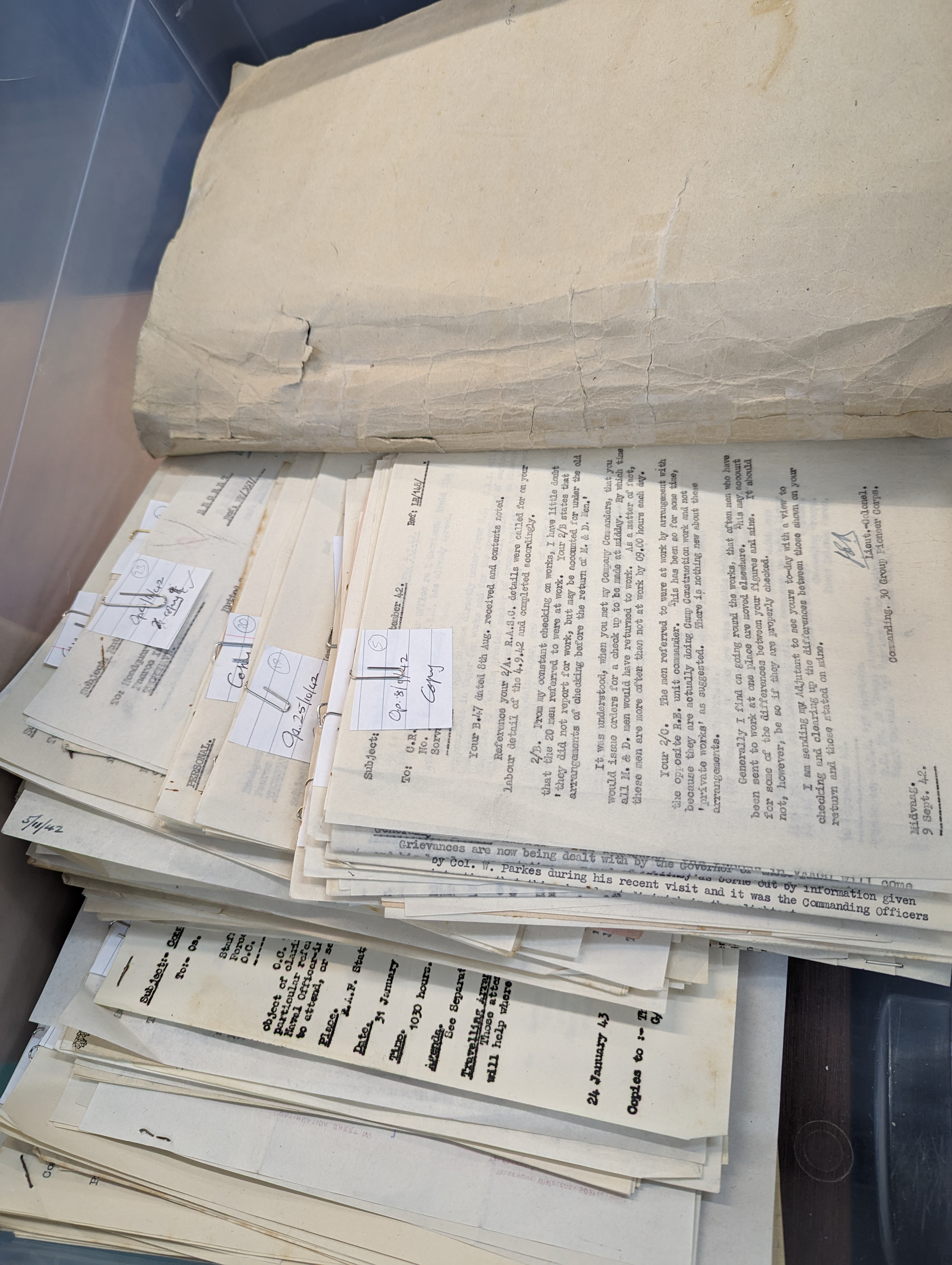 Personal family archive materials and historic records